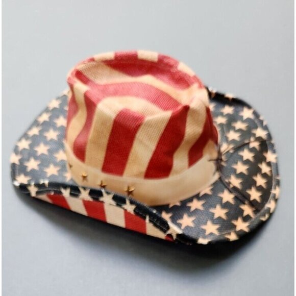 Patriotic Mens Hat Goldcoast Sunwear One Size Shapeable Old Glory - Picture 5 of 12